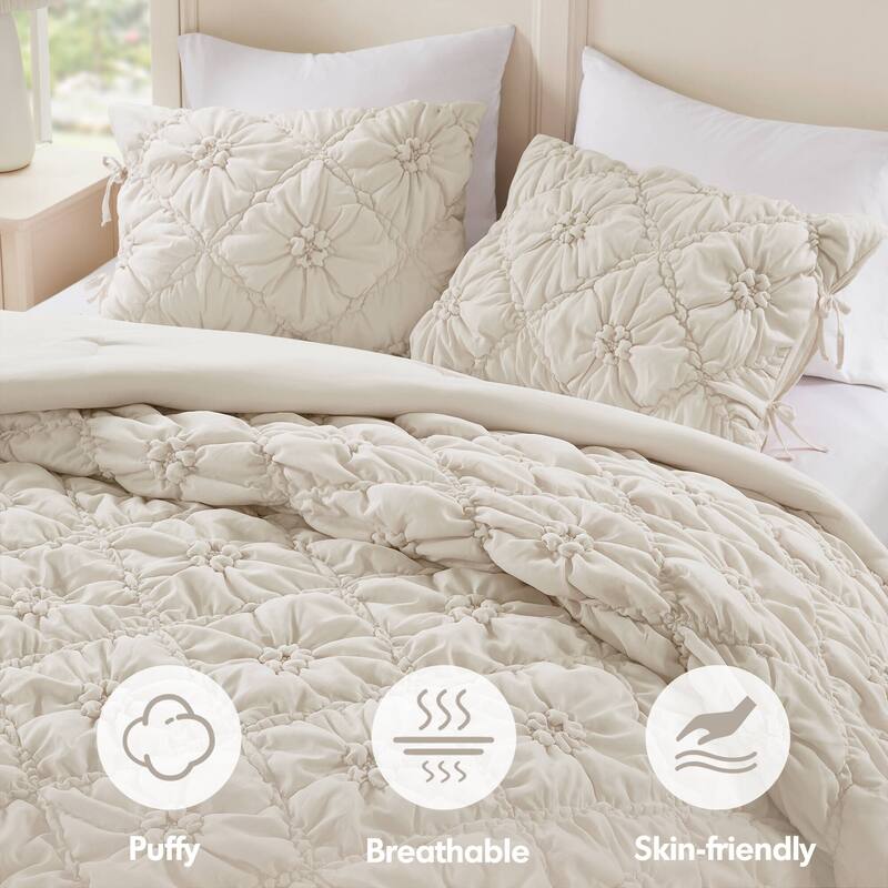 Intelligent Design Lily Embroidered Comforter Set