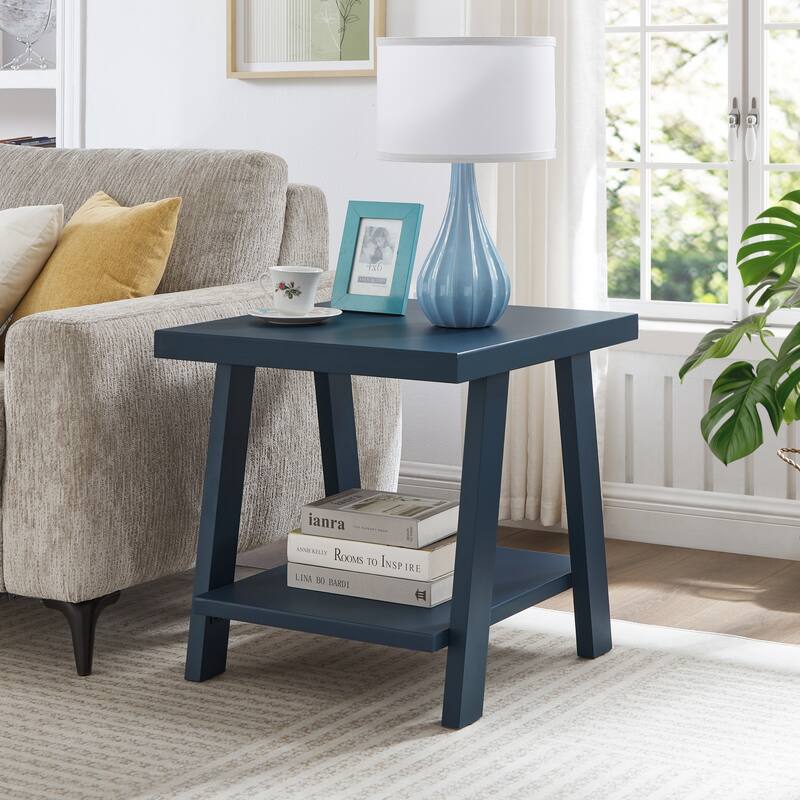 The Gray Barn Cedar Ridge Contemporary Replicated Wood Shelf End Table
