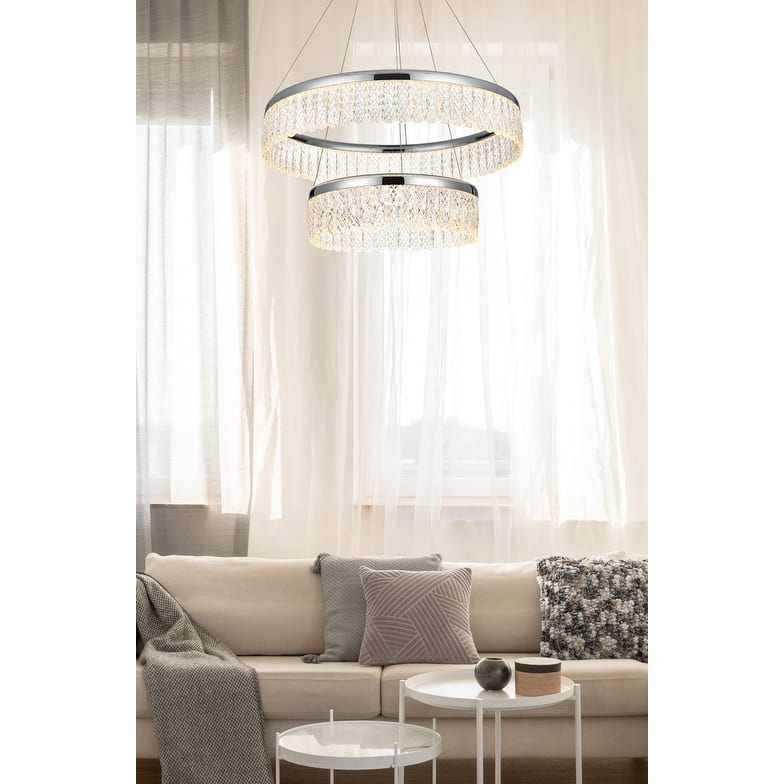 Indigo Home 24 inch Adjustable LED chandelier