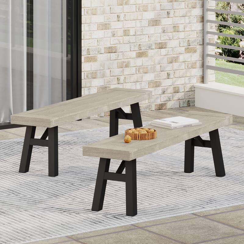 3-Piece Outdoor Patio Picnic Dining Set