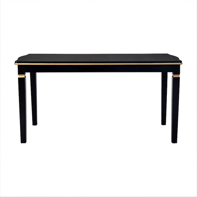 Roomfitters 6-Piece Kitchen Dining Table Set, 60 Inch Rectangular Table with 4 Tufted High-Back Chairs and Bench