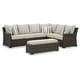 Signature Design by Ashley Brook Ranch Brown Outdoor Sofa Sectional ...