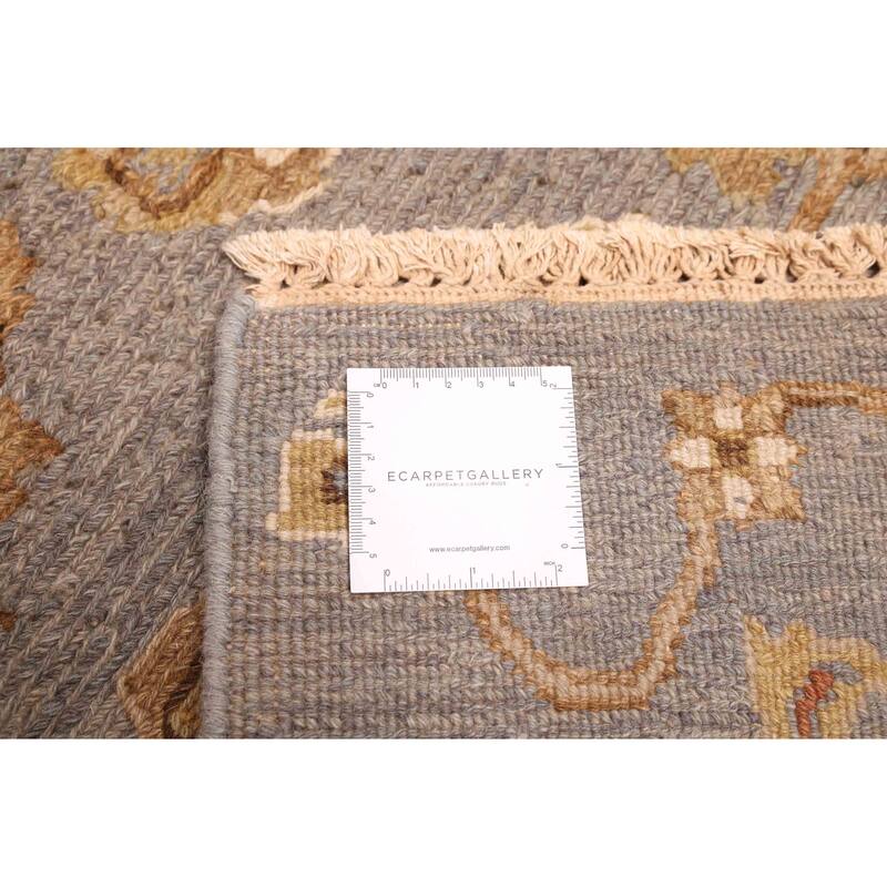 ECARPETGALLERY Flat-Weave Lahor Finest Dark Grey Wool Tapestry Kilim - 4'9 x 7'10