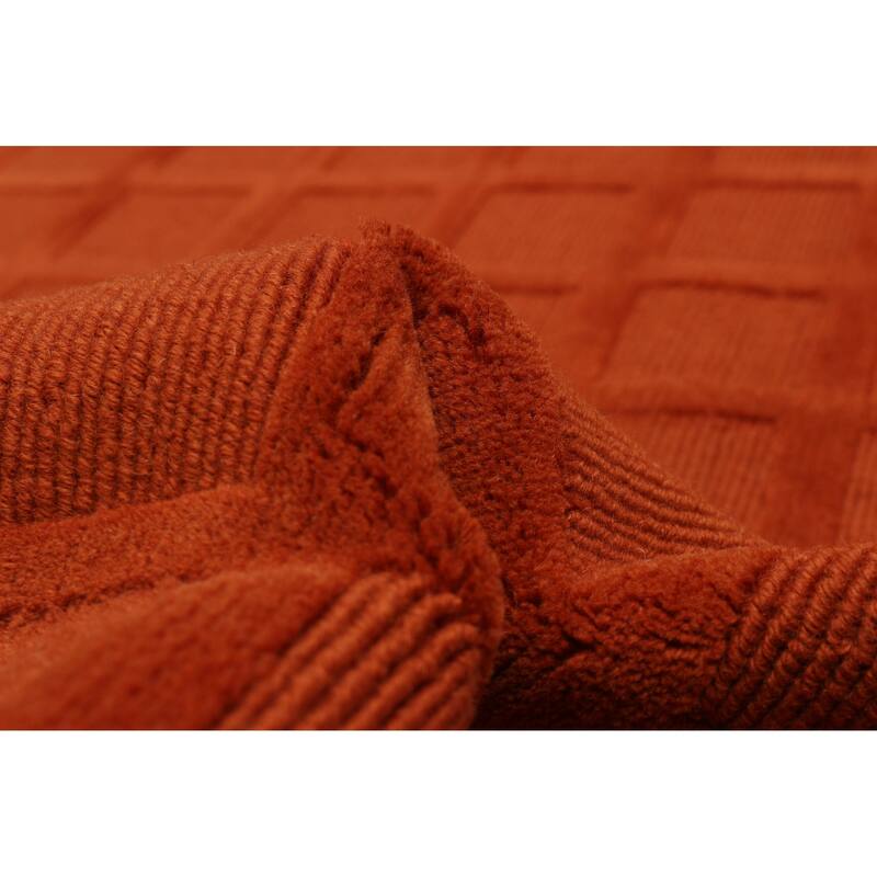 ECARPETGALLERY Hand-knotted Kathmandu Copper Wool Rug - 8'0 x 10'0