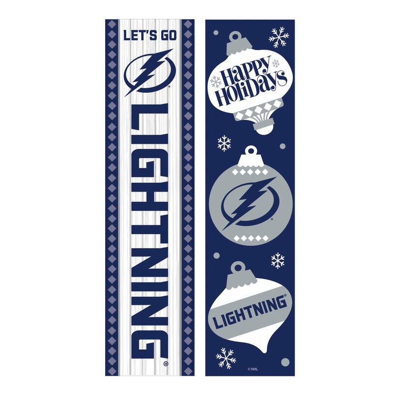 47" Double Sided Seasonal Porch Leaner, Tampa Bay Lightning - 47" x 11.25"