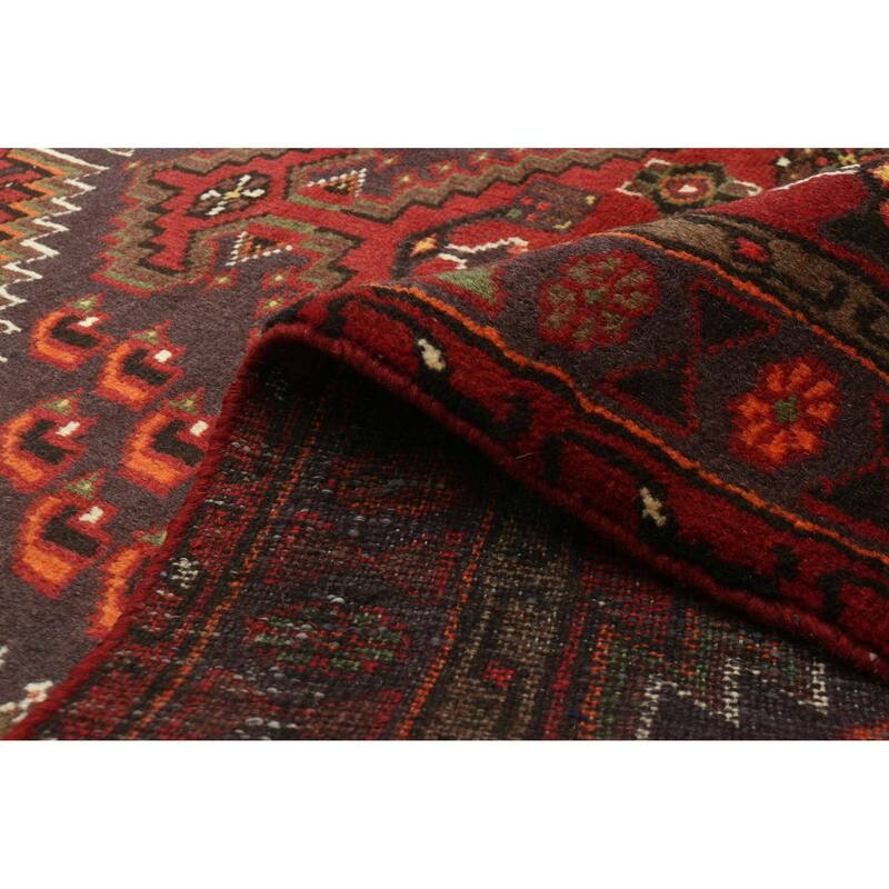 ECARPETGALLERY Hand-knotted Andelz Red Wool Rug - 3'4 x 4'11