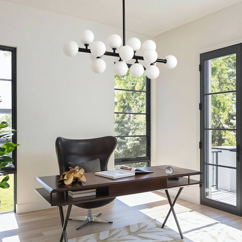 Mid Century Modern Chandelier Sputnik Liner Pendant Light Fixture