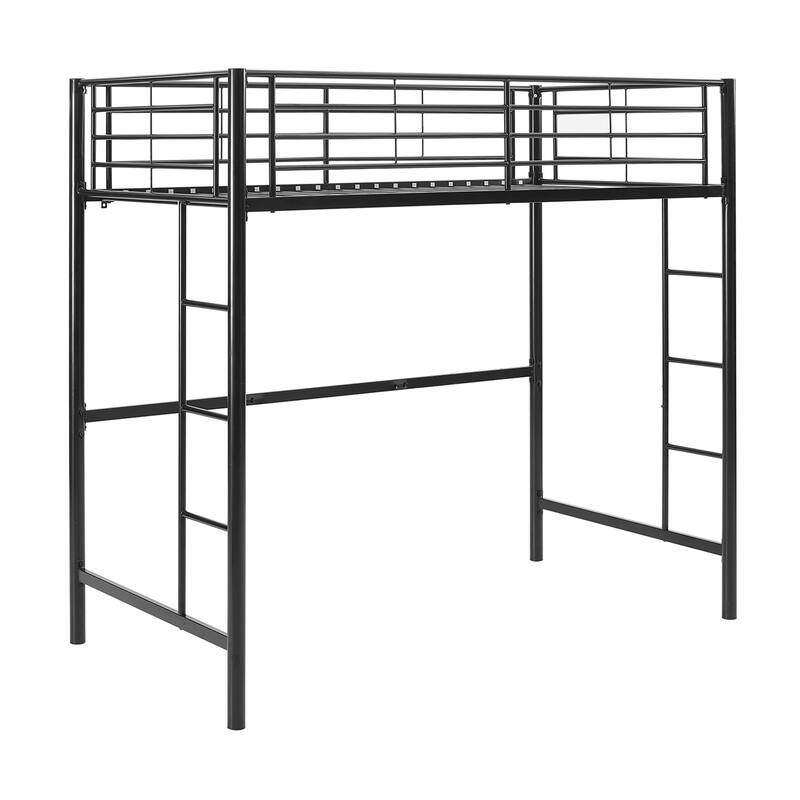 Middlebrook Abner Black Metal Classic Twin Loft Bed