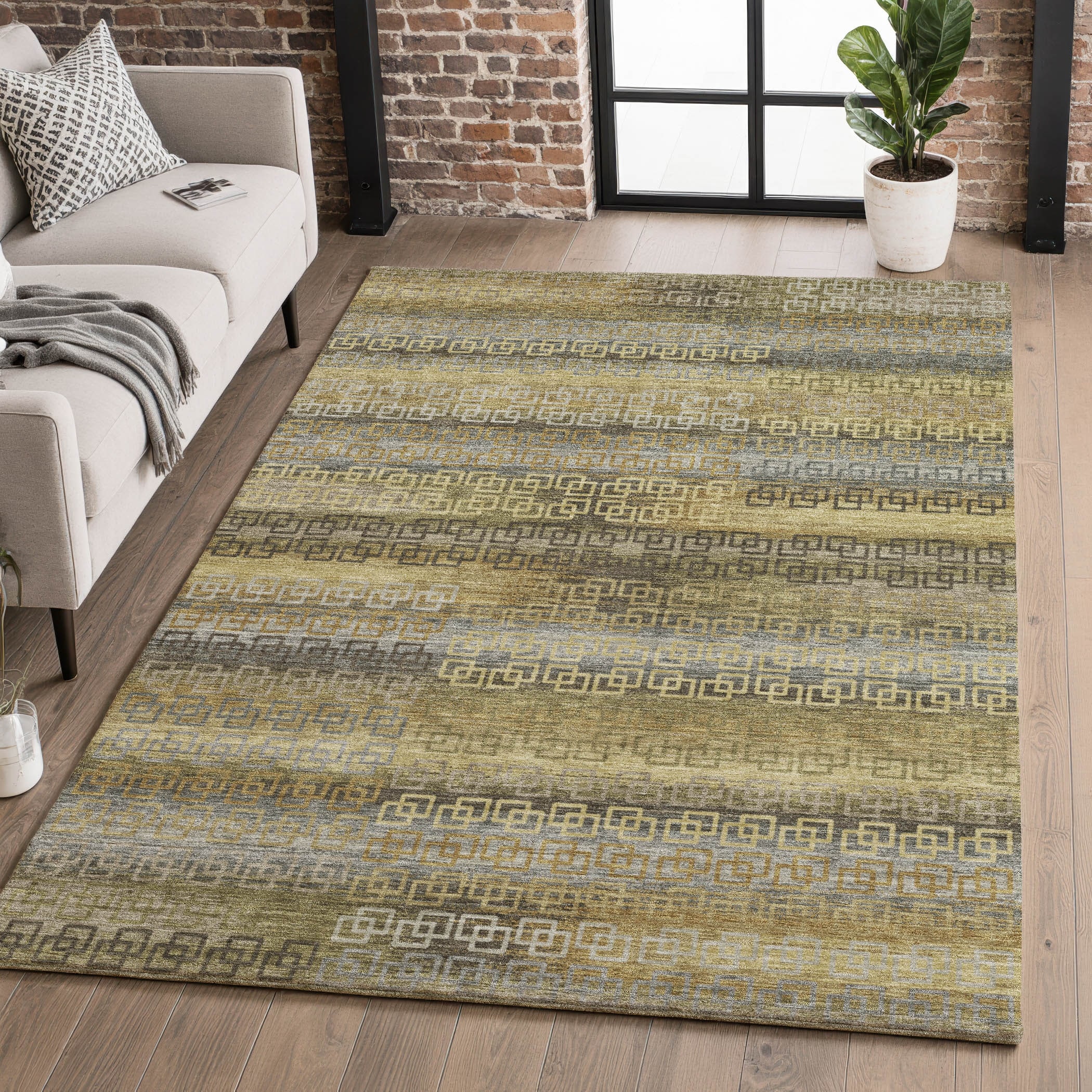 Premium Washable Super Soft Modern Stripe Mayfield Rug