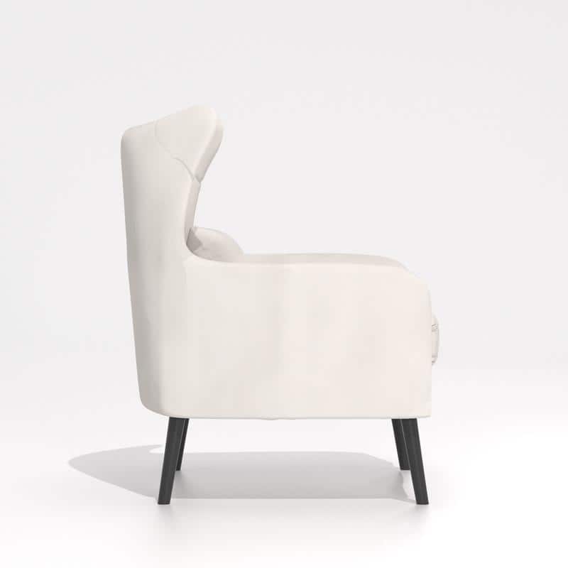 Velvet Tuft Thick Cushion Accent Chair (Set of 2)