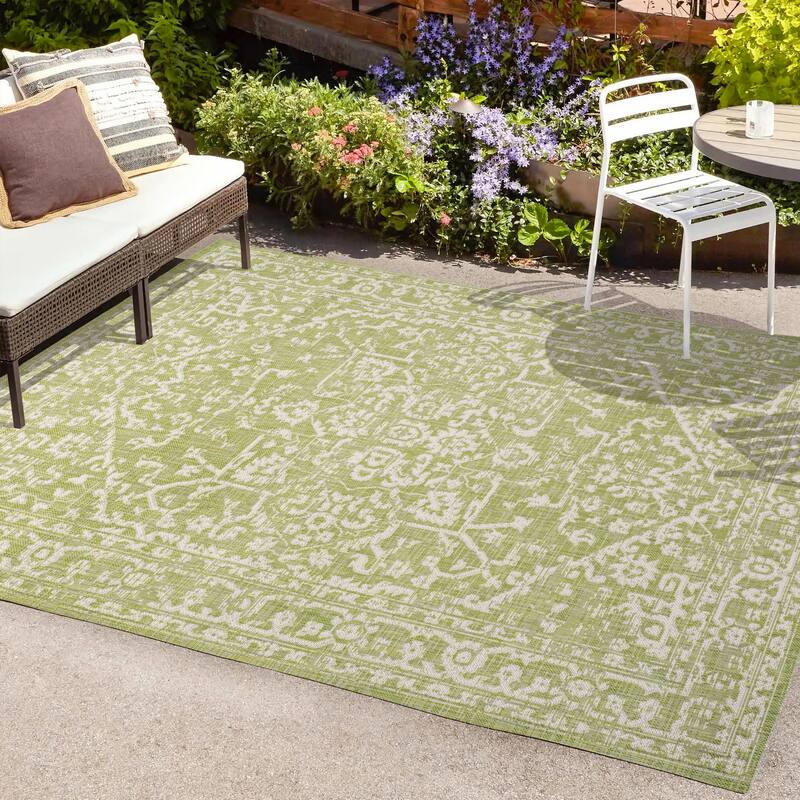 JONATHAN Y Medallion Textured Weave Indoor/Outdoor Area Rug