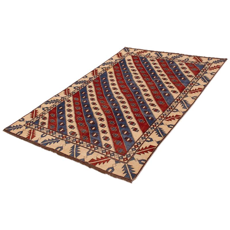 ECARPETGALLERY Hand-knotted Oushak Cream Wool Rug - 6'11 x 9'8