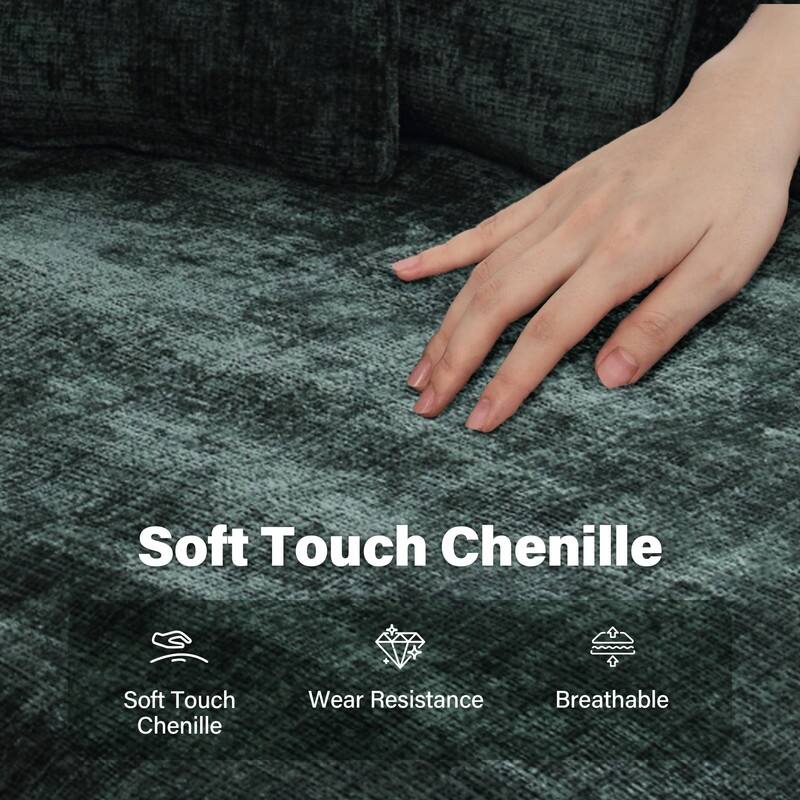 Rossetta Comfortable High Back Decorative Oversized Sofa Bed with Armrests