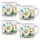 preview thumbnail 1 of 2, Daisy Field 10.14 fl oz.Glass Mugs Set of 4
