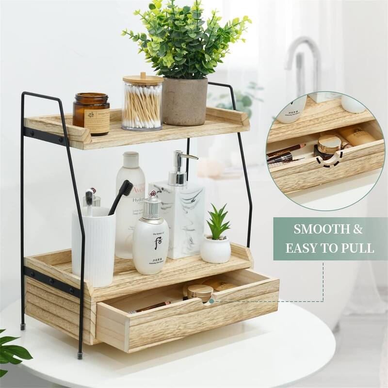 2-Tier Countertop Organizer - 7.5"D x 15.2"W x 16.5"H
