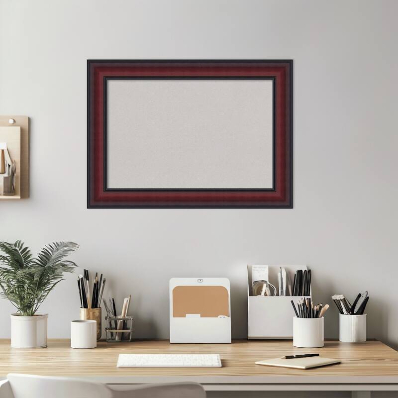 Dalat Cherry Framed Cork Board - Bulletin Board, Organization Board, Pin Board