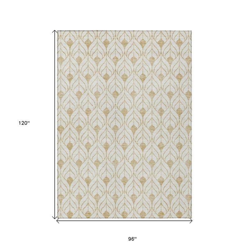 HomeRoots Geometric Transitional Rectangle Outdoor Rug