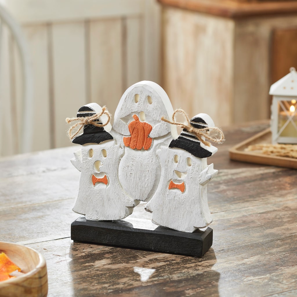Halloween Haunting Wooden Ghouls 8.5x7.5x2 - N/A