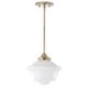 preview thumbnail 7 of 66, Cleo Adjustable Drop Metal/Glass LED Pendant, by JONATHAN Y