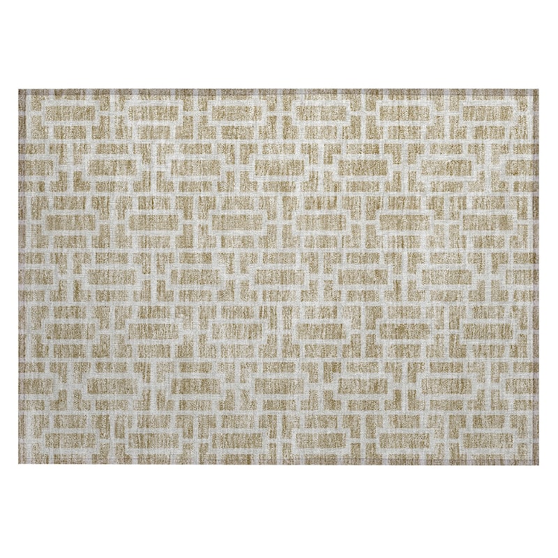 Machine Washable Indoor/ Outdoor Chantille Contemporary Geo Rug