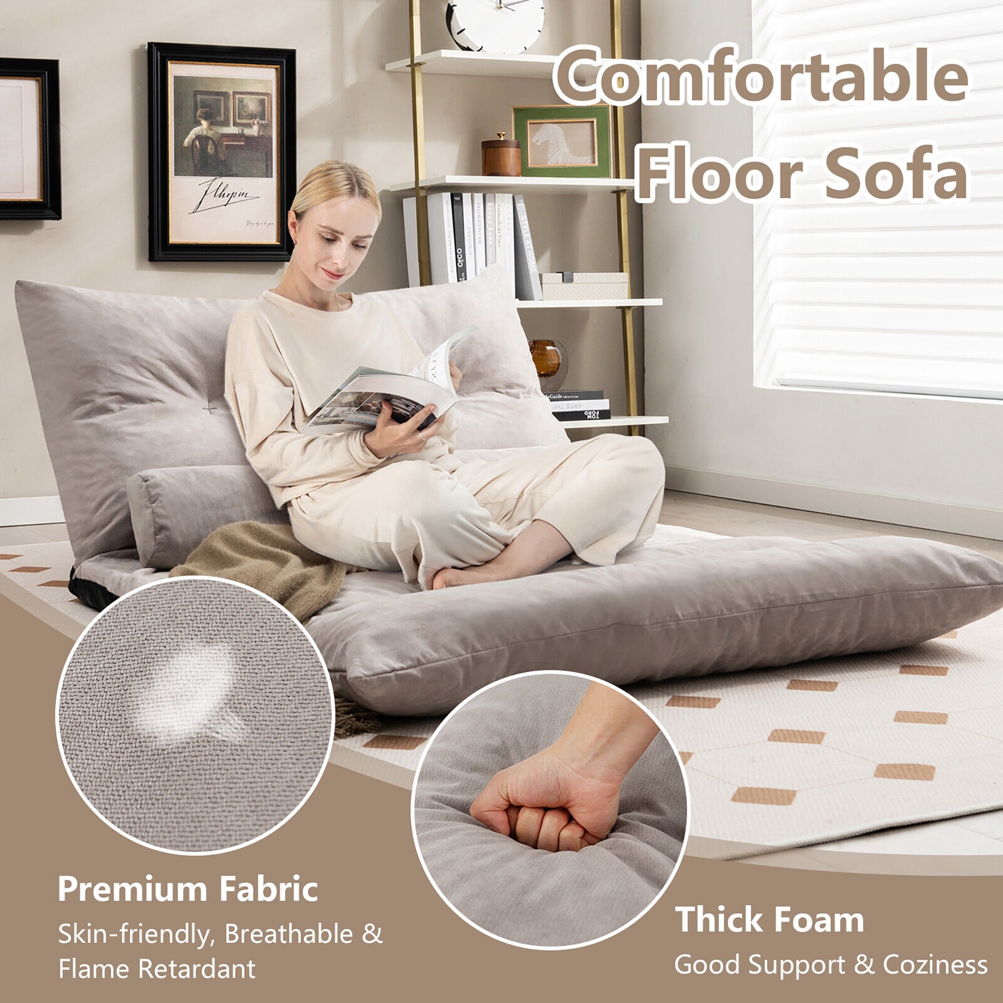 Convertible triangle double floor cushion outlet