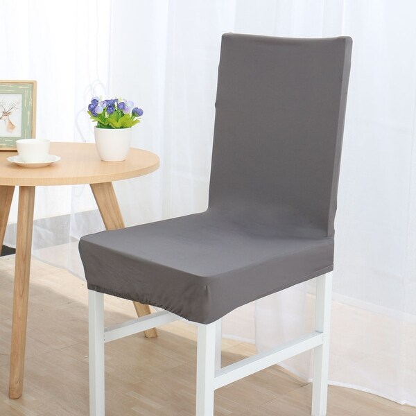 Grey Stretch Dining Chair Cover - On Sale - Overstock - 22675563