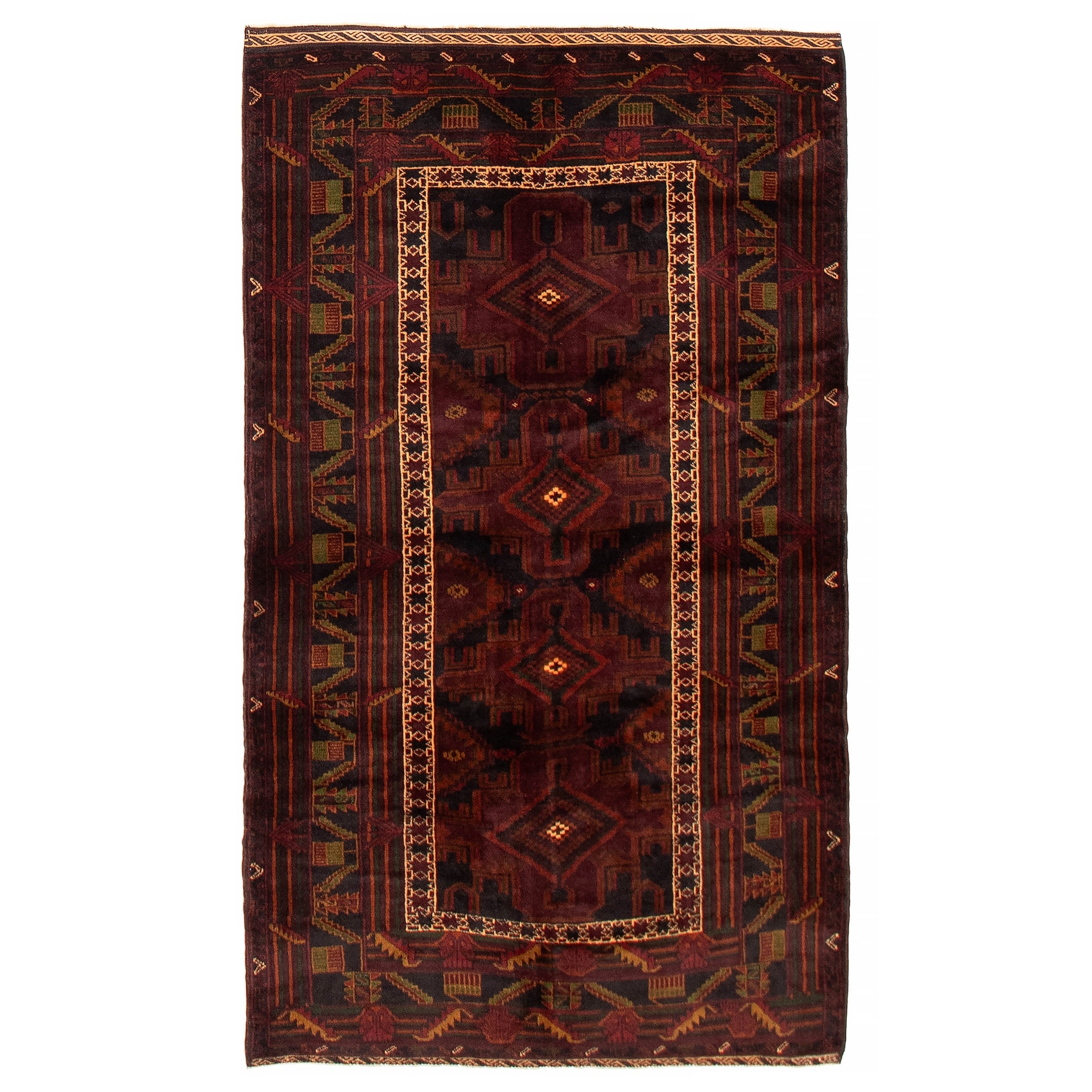 Teimani Burgundy Rug 4'9" x 6'6" - 4'9 x 6'6