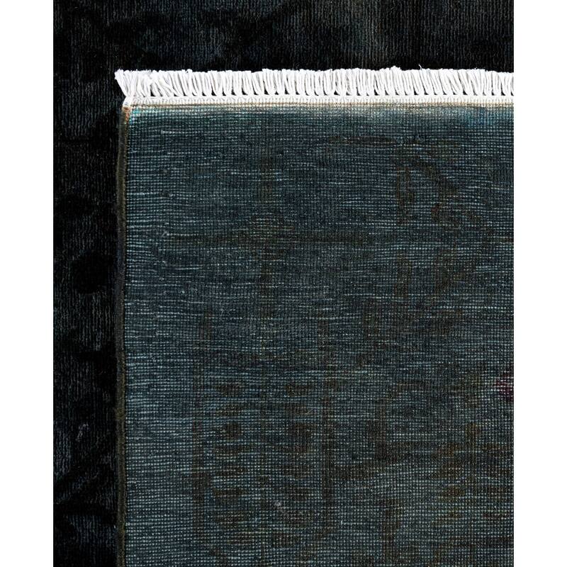 Overdyed One-of-a-Kind Hand-Knotted Area Rug - Green - 4' 2" x 6' 1"