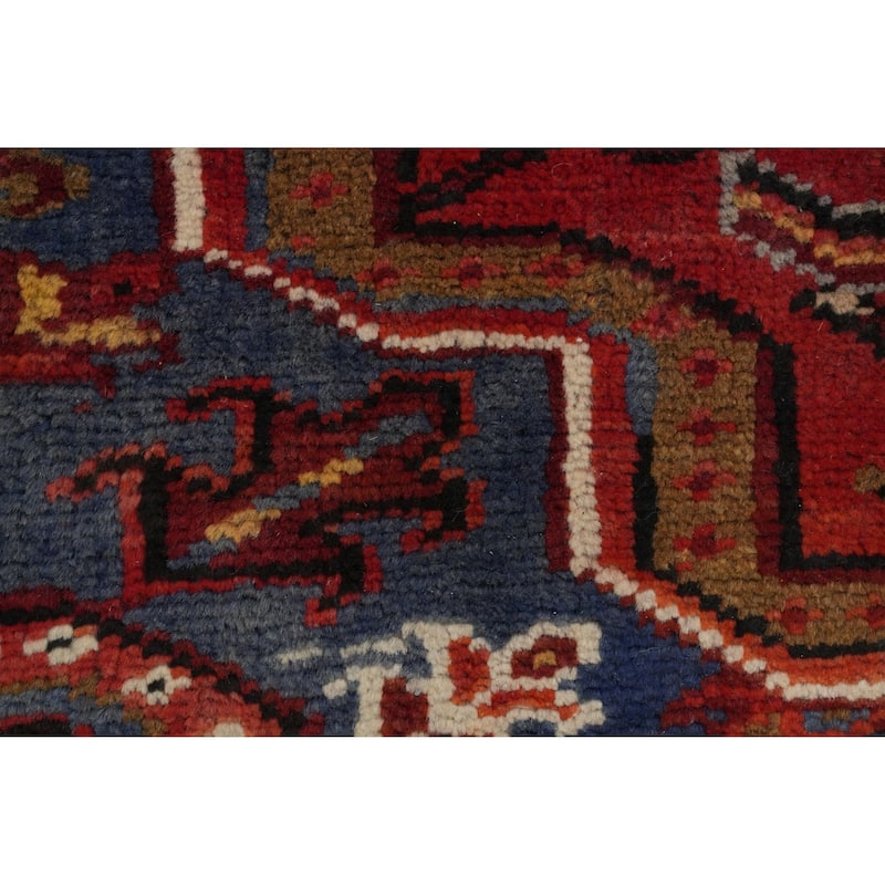 Hand Knotted Oriental 100% Wool Carpet Traditional Medallion Red Heriz Area Rug - 12' 4'' X 9' 7''