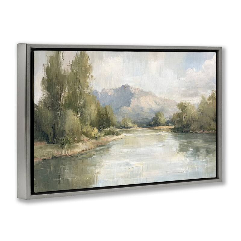 Stupell Where The River Goes Framed Floater Canvas Wall Art Design By Petal Prints Design