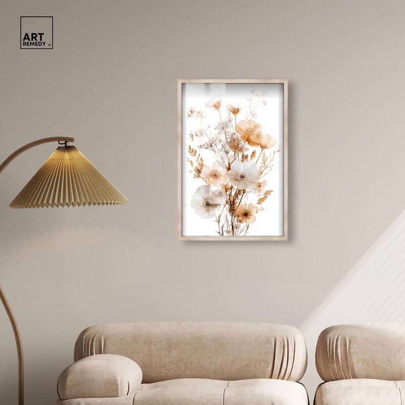 Parchment Petals Shadowbox by Art Remedy