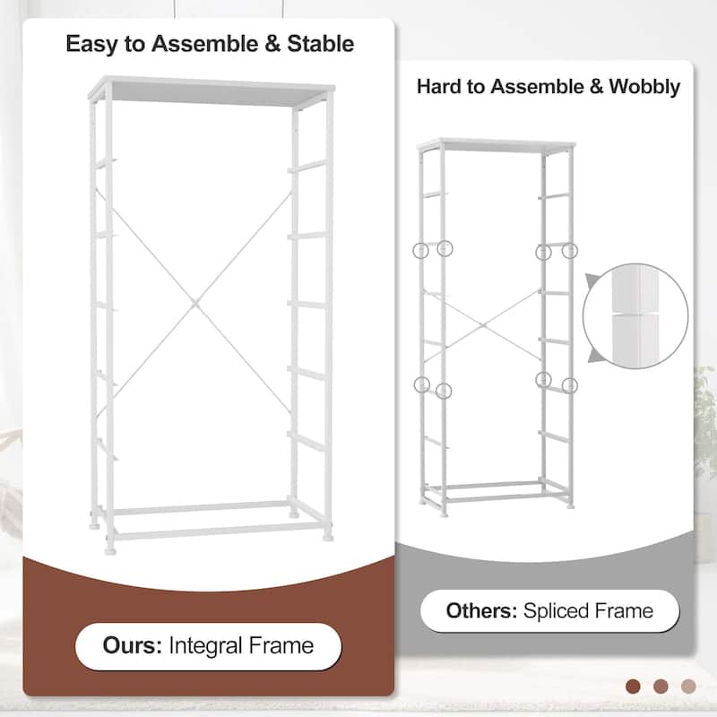 6 Drawers Vertical Dresser Storage Tower Cabinet Organizer Unit for Bedroom