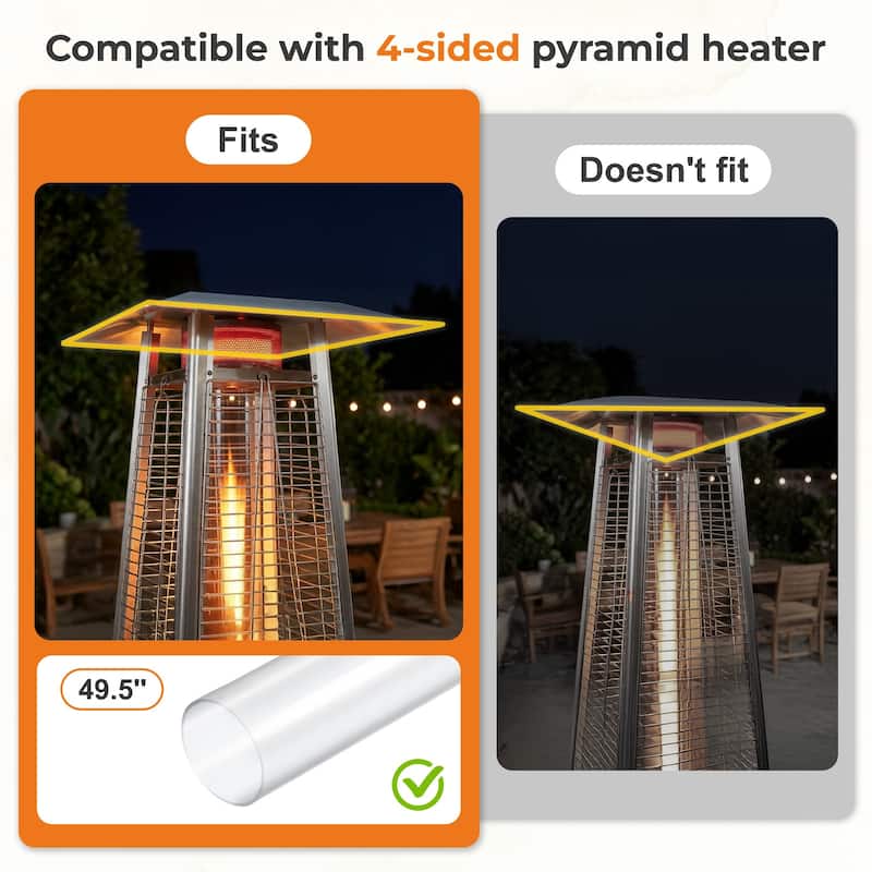 Aoodor Patio Replacement Heater Glass Tube - N/A