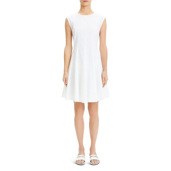 theory white linen dress