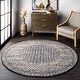 preview thumbnail 23 of 26, Nuloom Contemporary Faded Diamond Checkers Area Rug 6' Round - Grey - Round