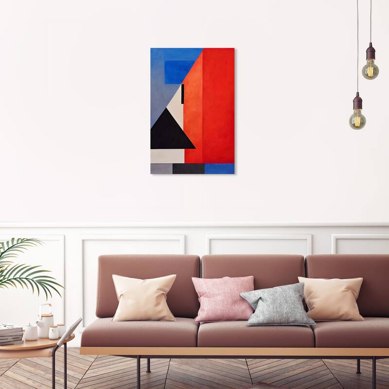 Wynwood Studio Abstract Abstract Plans Red and Modern & Contemporary Wall Art Canvas Print - 30 x 20