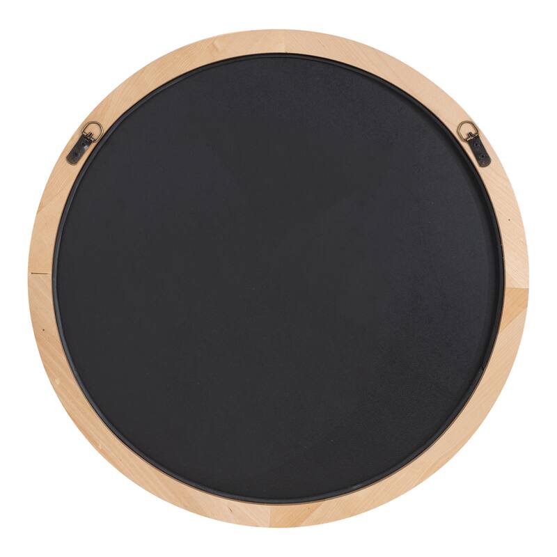 Kate and Laurel Uldrich Wood Framed Mirror - 24" Diameter