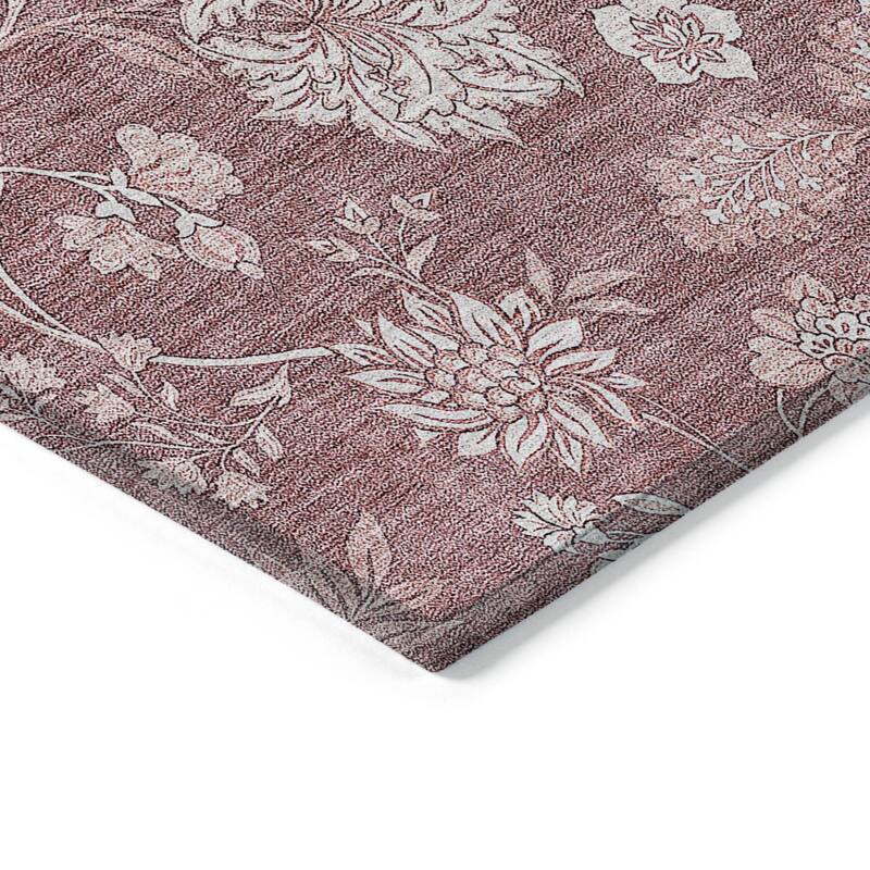 HomeRoots Floral Transitional Rectangle Outdoor Rug