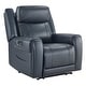 preview thumbnail 39 of 51, Leo Dual Motor Genuine Leather Power Recliner With Power Headrest