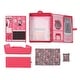 preview thumbnail 5 of 7, Badger Basket Home & Go Dollhouse Playset Travel & Storage Case with Bed/Bedding for 12-inch Fashion Dolls - Pink/Multi