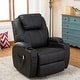 preview thumbnail 30 of 46, MCombo Manual Swivel Glider Rocker Recliner Chair with Massage and Heat, Faux Leather 8031