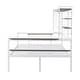 preview thumbnail 25 of 34, Metal Daybed with Movable Desk, Metal Slat Support Bed Frame Metal Grid, Shelves and Clothes Hanger