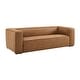 preview thumbnail 4 of 7, Aurora Modern Brown Blended Leather Sofa - 89.8"W x 38.2"D x 27.2"H