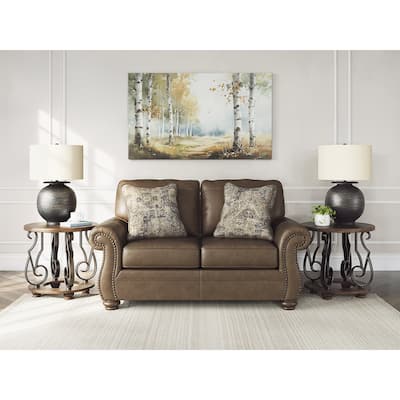 Signature Design by Ashley Shadsburne Brown Loveseat - 68" W x 38" D x 39" H