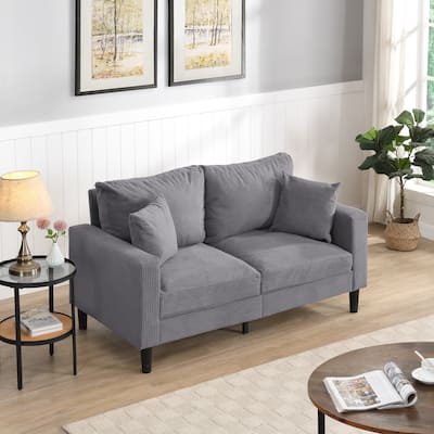 Resilience Loveseat Sofa, Wooden Frame 2 Seat Sofa
