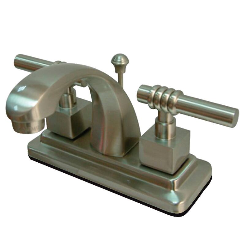 Kingston Brass Milano 4 in. Centerset Bathroom Faucet - Brushed Nickel