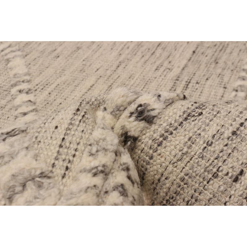ECARPETGALLERY Hand-knotted Tangier Ivory Wool Rug - 9'1 x 12'1