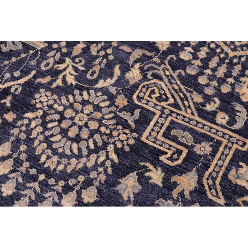 Classic Ziegler Everett Gray Beige Hand-Knotted Wool Rug - 11'9'' x 14'7''