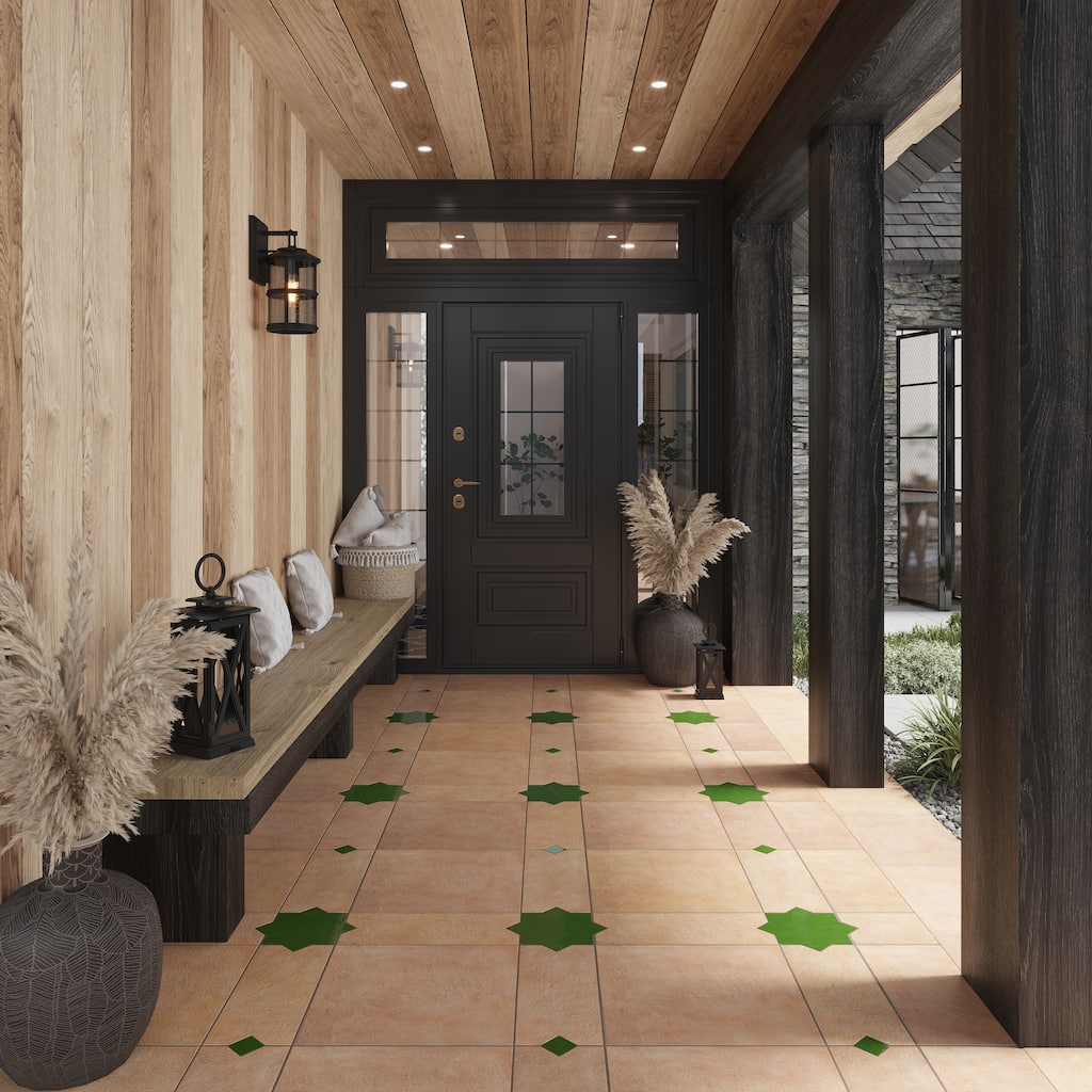 Apollo tile 2" x 2" Terralis Glossy Deep Forest Green Porcelain Tile (0.86 sq ft/case) - 50 Pack