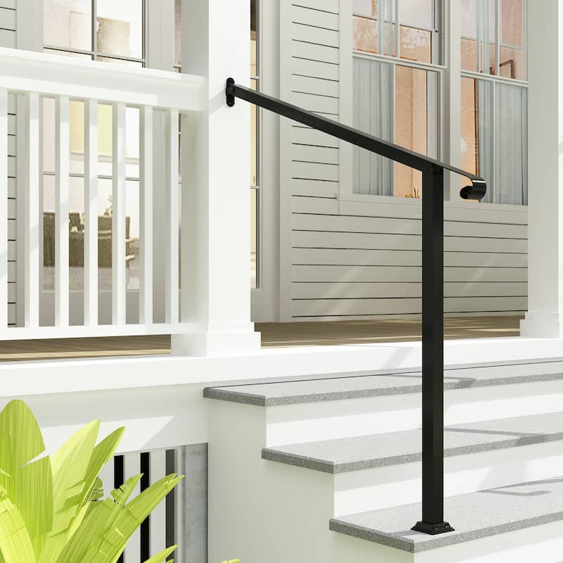 Duty Wrought Iron Outdoor Handrail Safety Rail for Steps, Porches